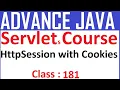 181 HttpSession with Cookies Session Tracking Handling Management Technique Servlet Tutorial