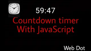 Simple Countdown Timer with JavaScript JavaScript project for beginners
