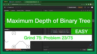 Maximum Depth of Binary Tree Problem Leetcode - Java Grind 75 Coding Series