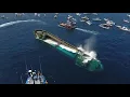 Lagu Drone Captures Sinking of 180' Cargo Ship \