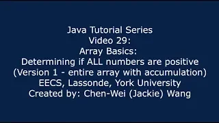 EECS1021 Java Tutorial 29