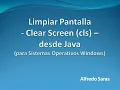 CLS Clear Screen desde Java