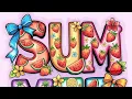 How to Color Your Own Fruit SUMMER Word Art Satisfying Coloring Process