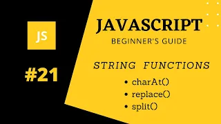 21 javascript string functions part 2 in