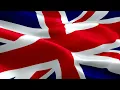 United Kingdom Flag Waving in the wind digitally created - Loop