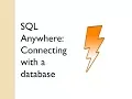 Connecting with a started database SQL Anywhere Sybase Central