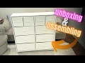 Unboxing Assembling the WLIVE Fabric 10 Drawer Dresser Amazon Furniture Build
