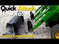 Quick Attach Bucket Conversion for Older Compact Utility Tractors John Deere 755 855 955 770 870