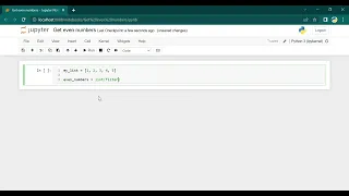 How to Get Even Numbers from List in One Line in Python Filter function