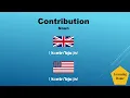Contribution meaning pronunciation and synonyms