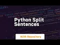 python split sentences