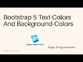 Bootstrap Text Color And Background Color Class