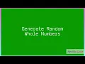 Generate Random fraction Generate Random whole number in JavaScript
