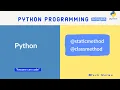Static method Class method in Python Explained Python course for beginners Techmaima