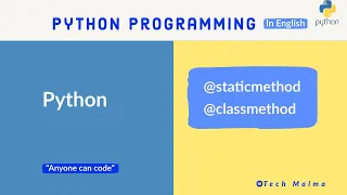 Static method Class method in Python Explained Python course for beginners Techmaima