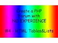 Create a Forum With PHP ep4 Tables and lists