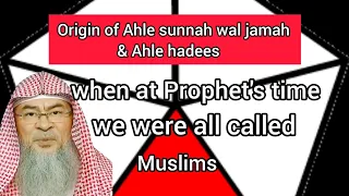 why call ourselves ahle sunnah wal jamah ahle hadees origin at prophets time we were all muslims