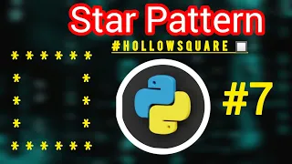 How to make Hollow square star pattern in python python star pattern tutorial