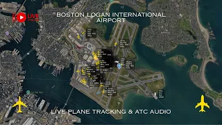 LIVE Boston Logan BOS Airport Plane Tracking ATC