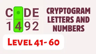 Cryptogram Letters and Numbers Level 41-60 Answers
