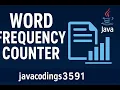 Word Frequency Counter in Java Count Words in a String Beginner Java Project