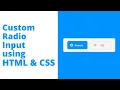 Create Custom Animated Radio Input using HTML CSS
