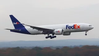 Fedex Express Boeing 777-F28 N880FD Awesome Landing at Cologne Airport CGN