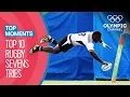 Top 10 Men's Rugby 7s Tries at the Olympics | Top Moments