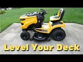 How to Level Your Cub Cadet Lawn Mower Deck XT1 Enduro Series