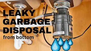 Leaking Garbage Disposal Quick Fix Trick Revealed Leaky Garbage Disposal From Bottom DIY Repair