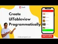 How to Create UITableview Programmatically in Swift