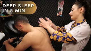  midnight chair massage asmr head neck back 