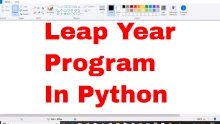 PYTHON PROGRAM 4 LEAP YEAR PROGRAM IN PYTHON
