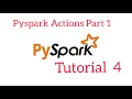 Pyspark Tutorial 4 Spark Actions List Min Max Stdev takeSample collect take