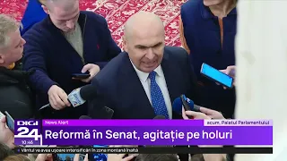 Șeful Senatului, huiduit de angajați. Bolojan: „Vor fi concursuri corecte”