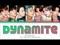 BTS Dynamite Lyrics (Color Coded Lyrics)