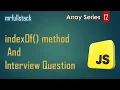 indexof method in javascript js indexof method index method array method