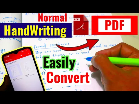 Download MP3 Handwriting to PDF file Convert Easily by Phone | Handwriting to Pdf converter  @TechinHindi