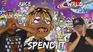 juice making it rain up there juice wrld spend it reaction
