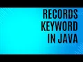 Records classes in java Features in Java 14