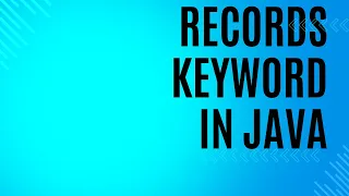 Records classes in java Features in Java 14