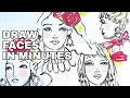 A Calm Easy Way to Draw Faces Beginner Friendly