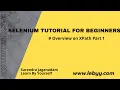 Selenium XPath Tutorial Selenium XPath with Examples Part 1 Selenium Tutorial for Beginners