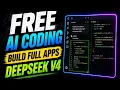 Free AI Coding Agent in VS Code Build Full Apps with DeepSeek V4 No API