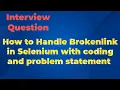 Selenium WebDriver Tutorial - How to Handle Broken link in selenium