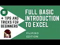FULL Basic Introduction Tutorial to Microsoft Excel