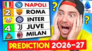 IL MIO PRONOSTICO sulla CLASSIFICA di SERIE A 2026 2027 🔥⚽