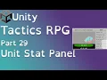 Unity Tactics RPG Tutorial Part 29 Unit Stat Panel