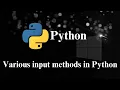 Various input methods in python split map list Prof Antony Vijay