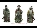 Chinese Antique Colorful Porcelain Hand Made FuLuShou Statue WK2824